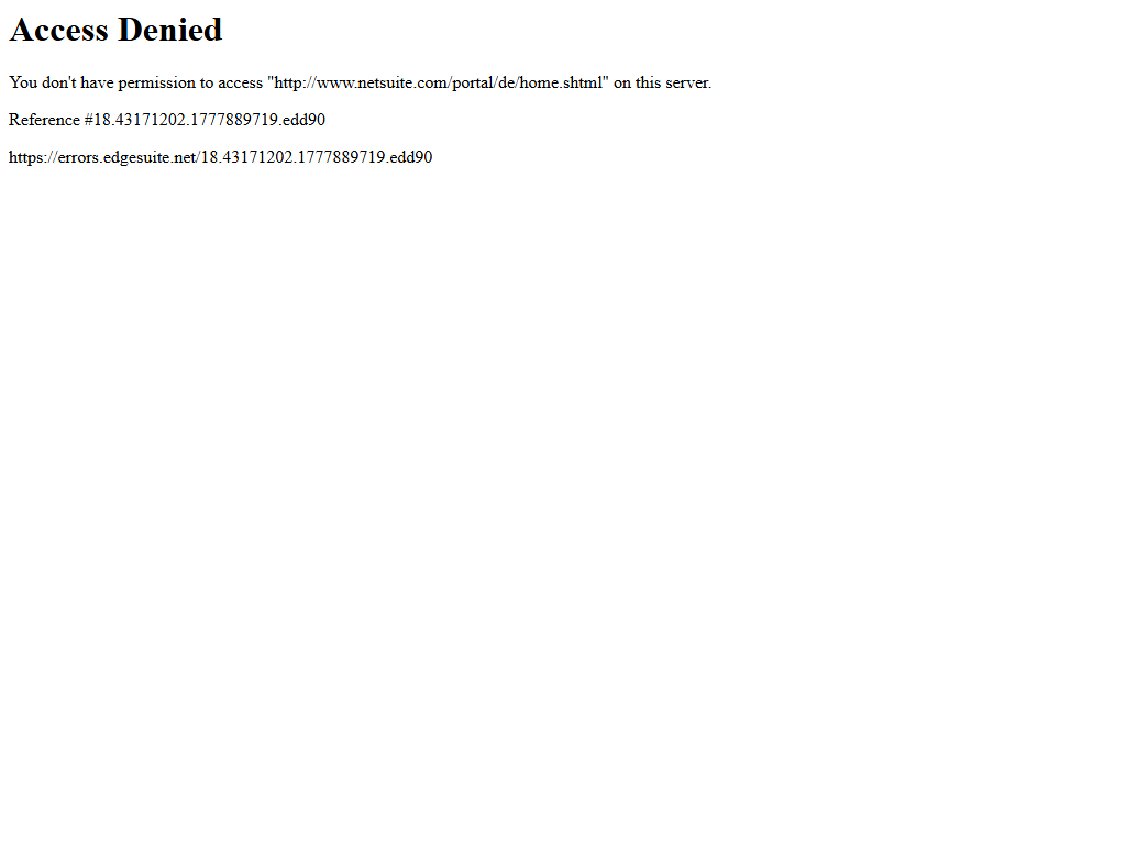 Screenshot der Homepage von Oracle NetSuite