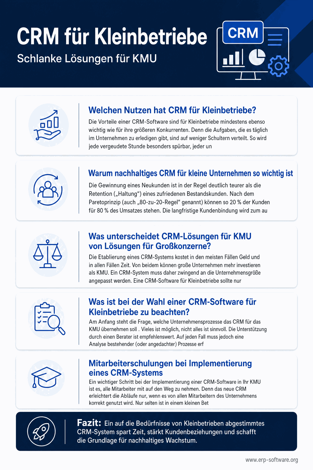 CRM für Kleinbetriebe mit schlanken Lösungen, minimalem Setup-Aufwand und niedrigen monatlichen Kosten ab 5 Mitarbeitern