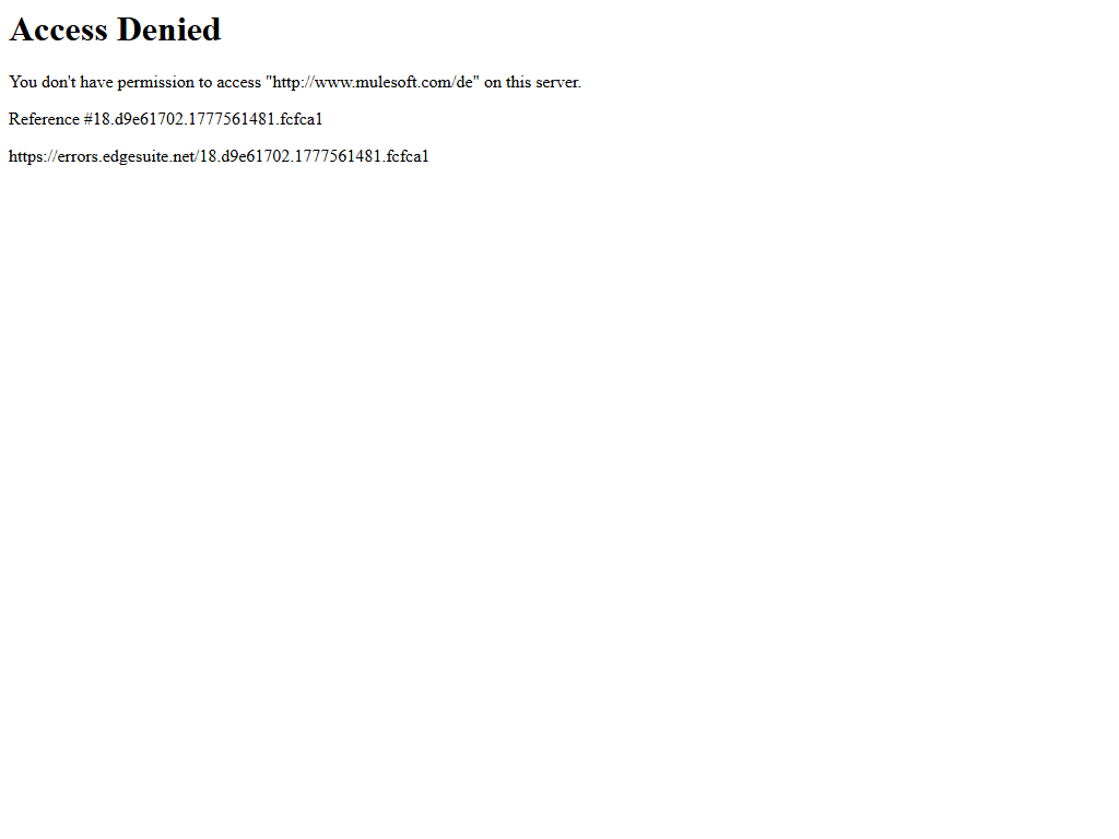 Screenshot of the homepage of MuleSoft