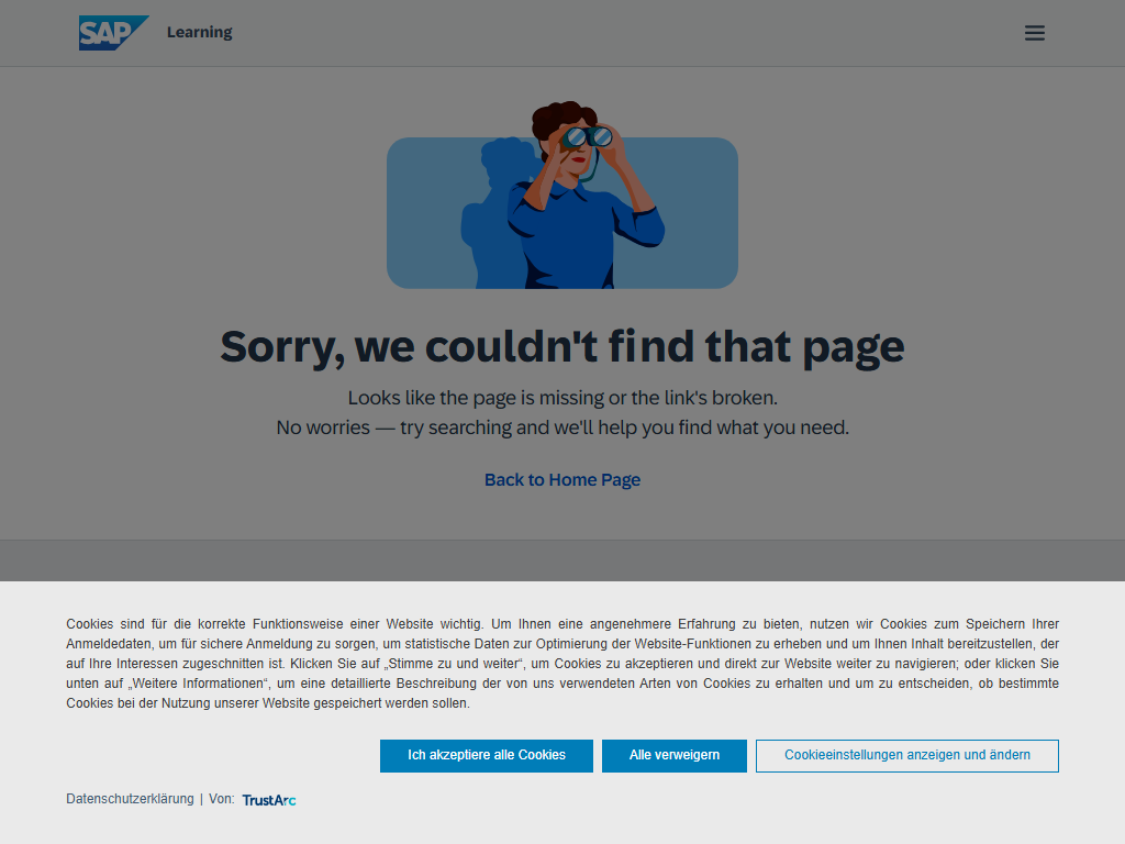 Screenshot of the homepage of openSAP