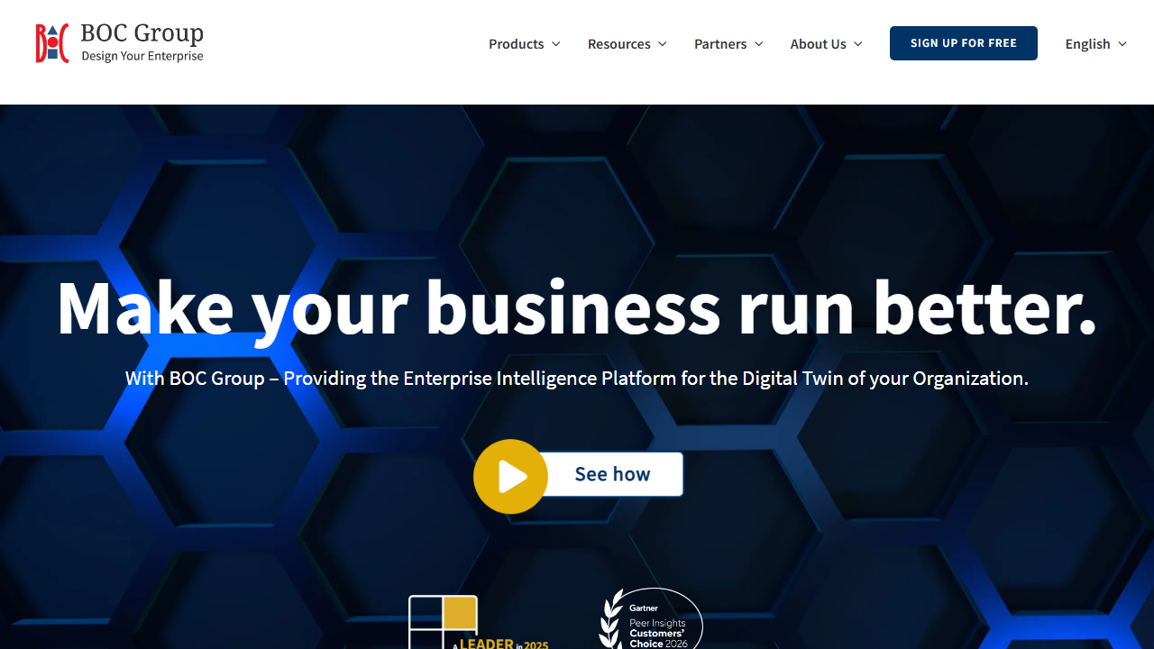 Screenshot of the homepage of ADONIS Business Transformation Suite