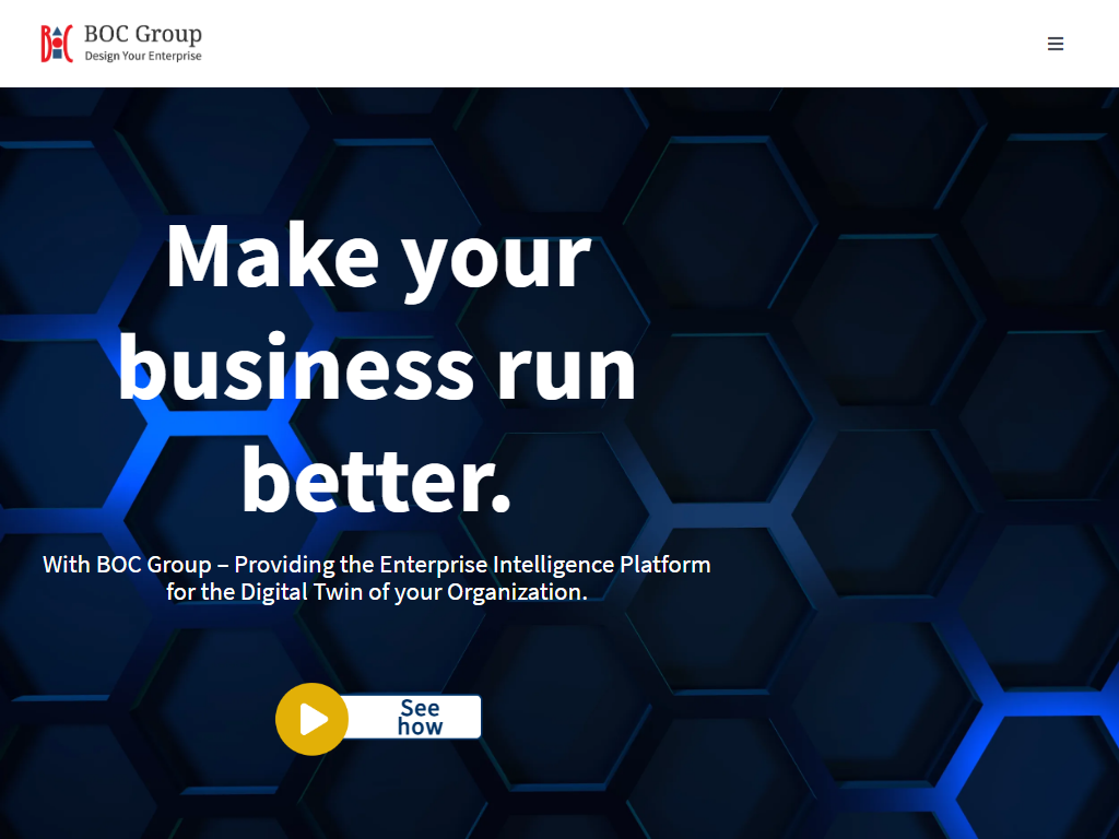 Screenshot of the homepage of ADONIS Business Transformation Suite