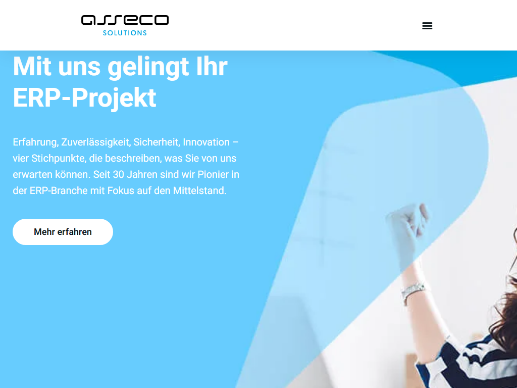Screenshot der Homepage von APplus