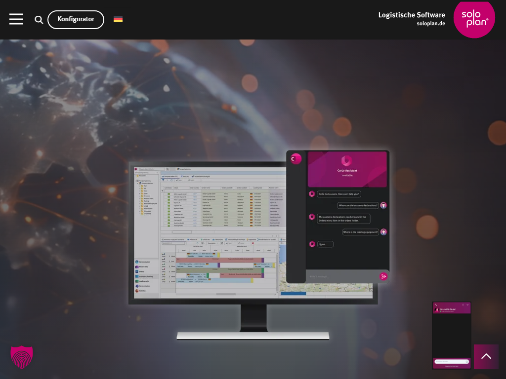 Screenshot of the homepage of CarLo