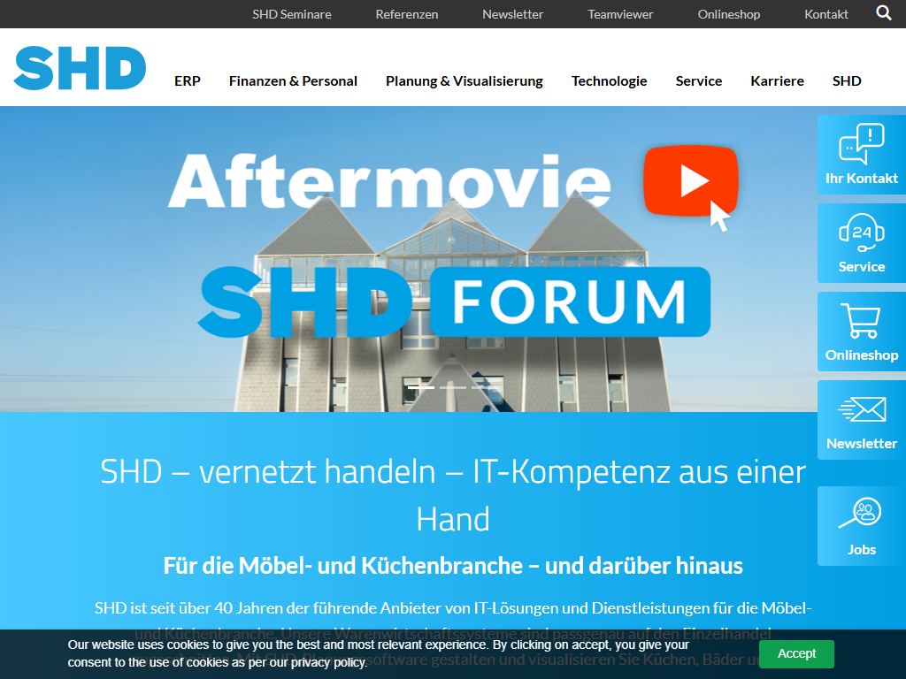 Screenshot der Homepage von Cogito Retail