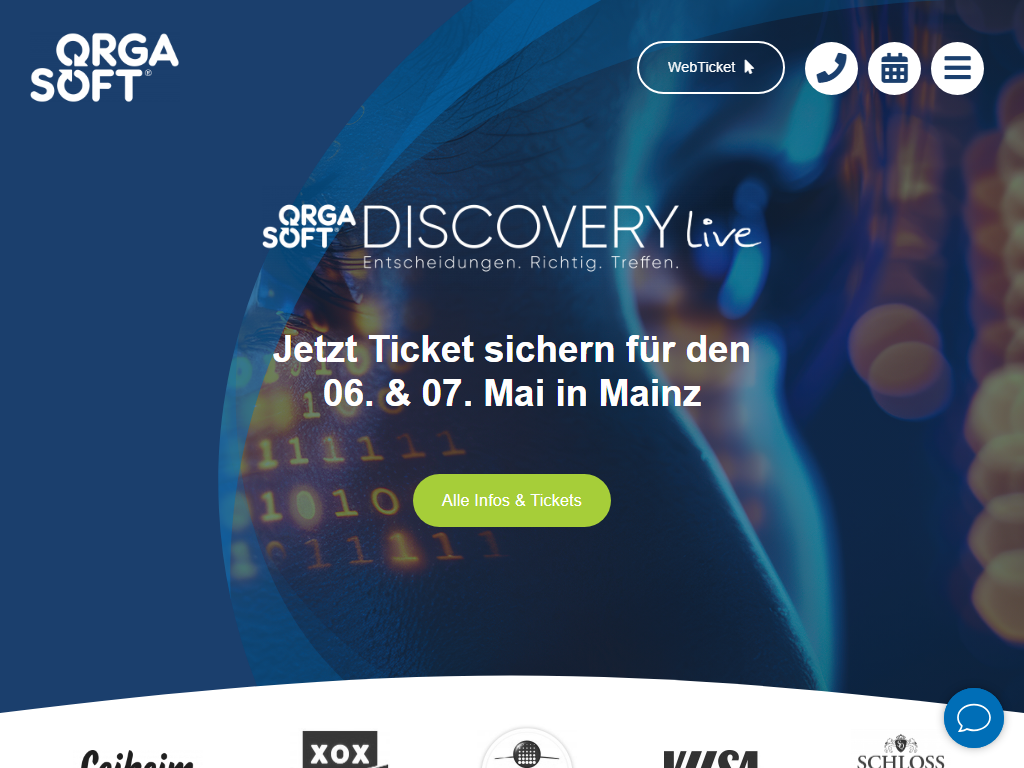 Screenshot der Homepage von INTEGRA