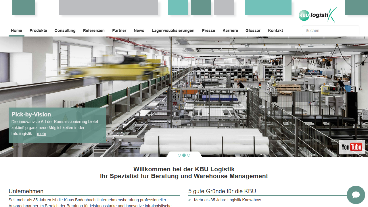 Screenshot of the homepage of KBU-LVS