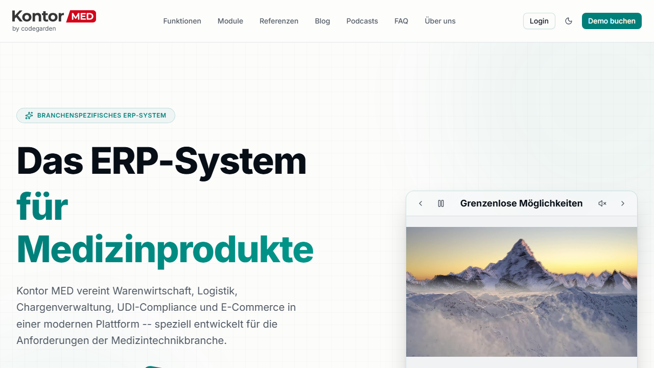 Screenshot of the homepage of Kontor R4