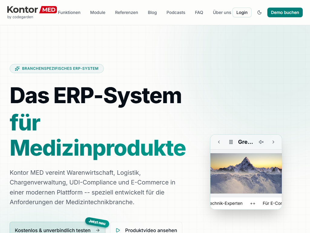Screenshot of the homepage of Kontor R4