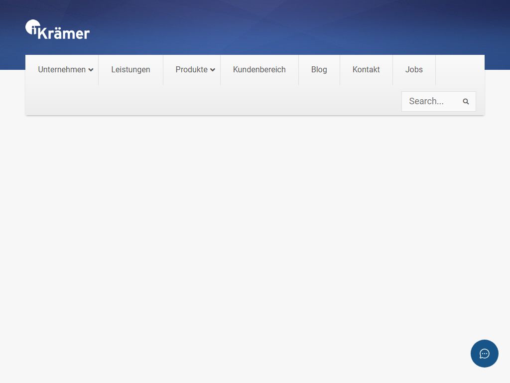 Screenshot of the homepage of Krämer DMS
