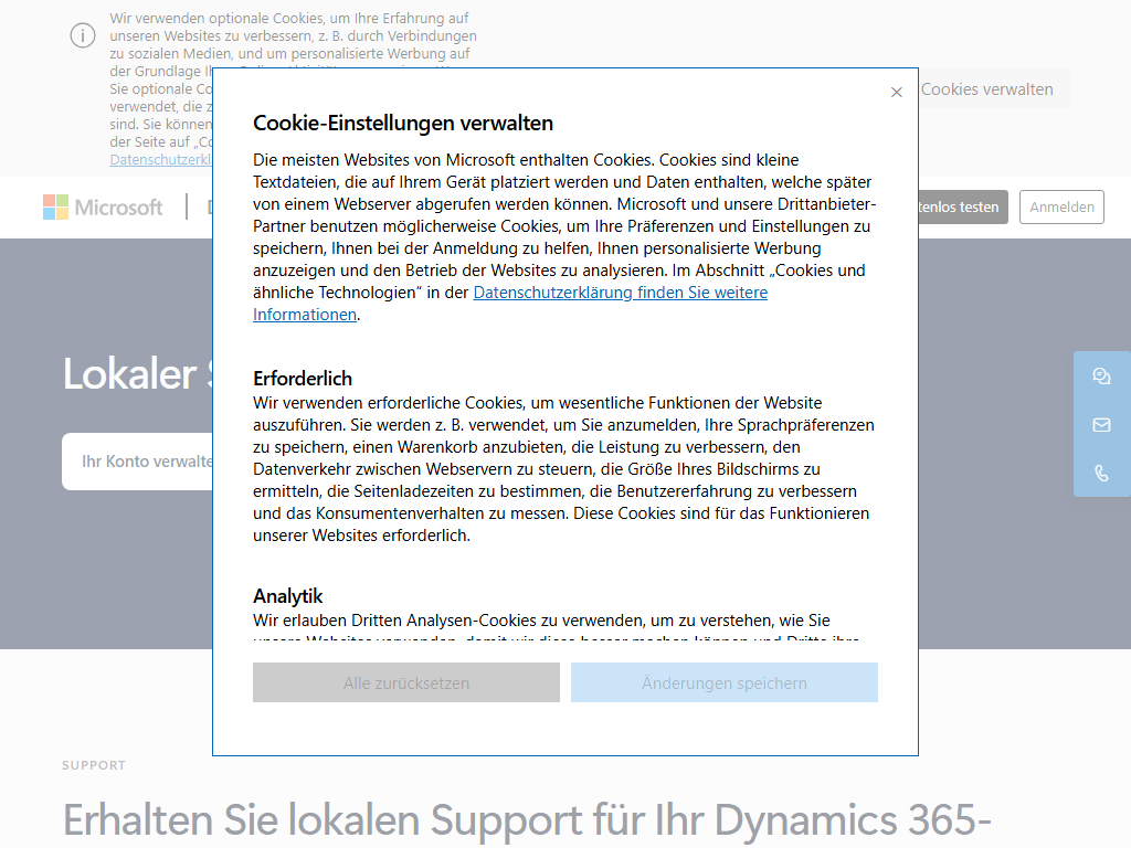 Screenshot of the homepage of Microsoft Dynamics 365 CRM