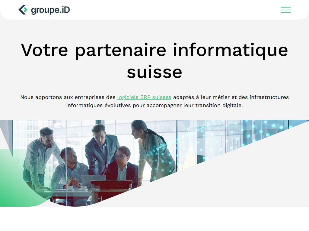 Screenshot of the homepage of .iD régie
