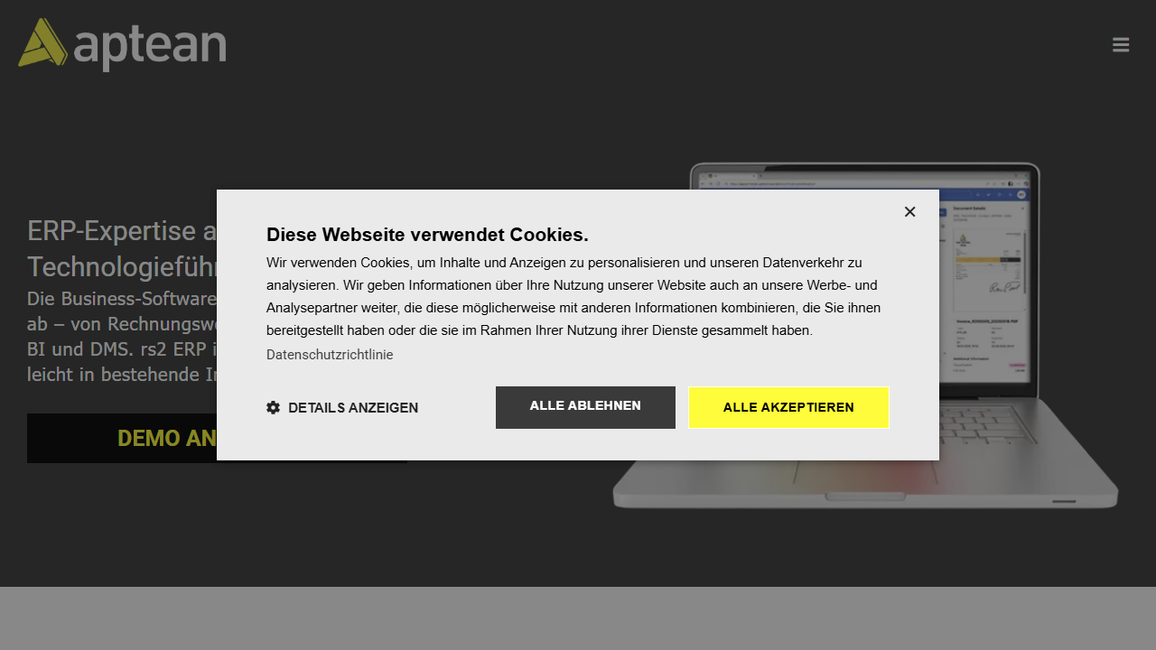 Screenshot of the homepage of rs2