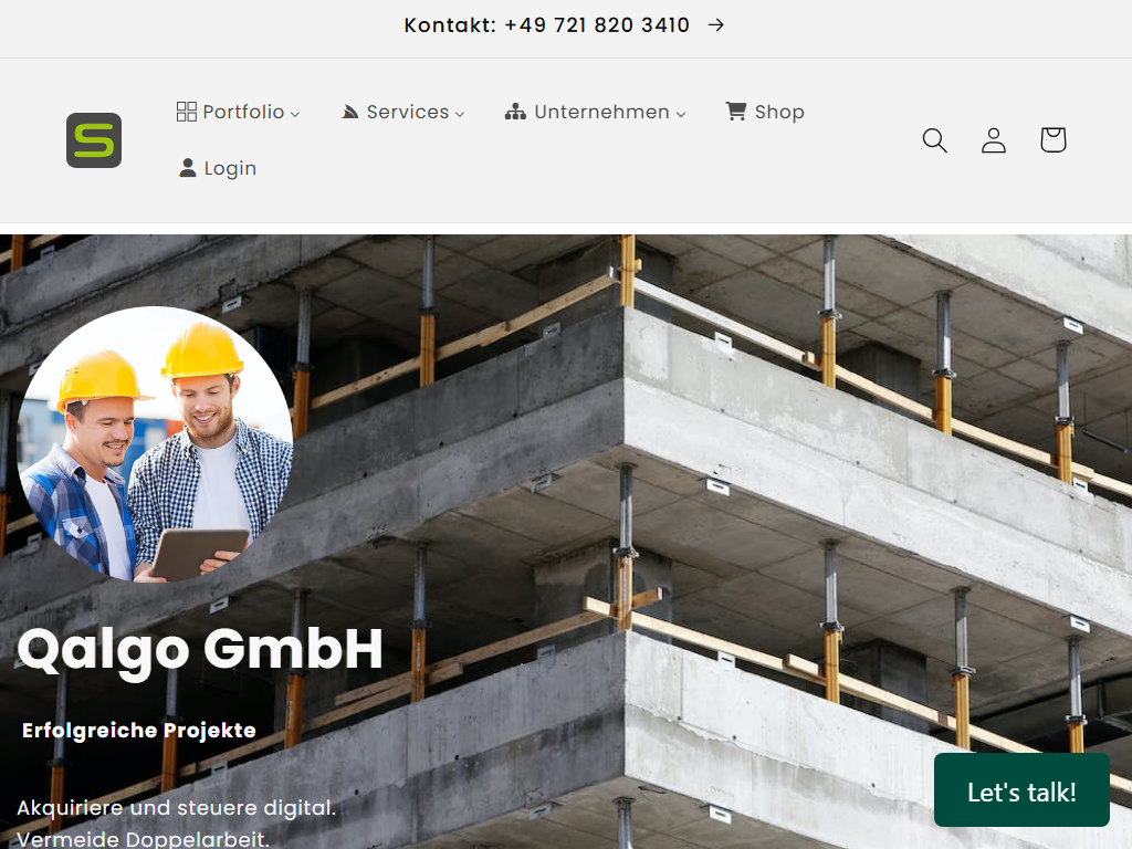 Screenshot der Homepage von Synapcus