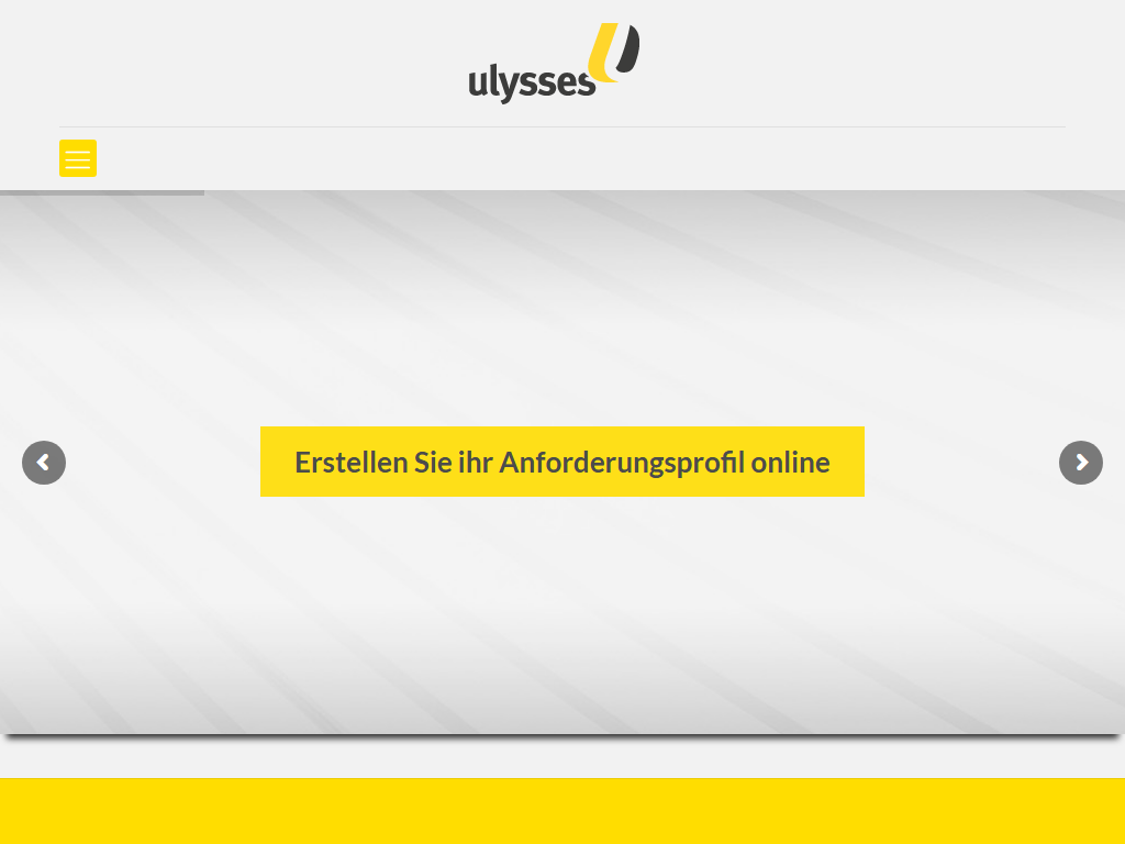 Screenshot der Homepage von Ulysses ERP