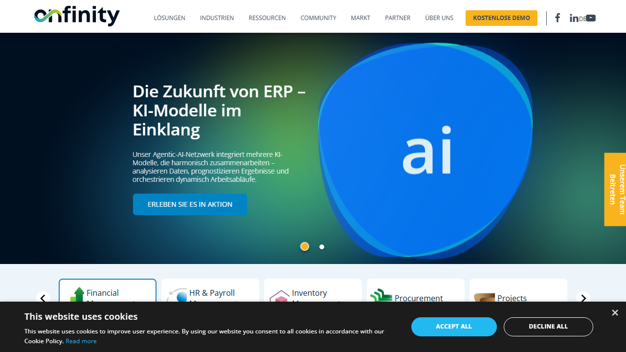Screenshot of the homepage of VIENNA Advantage Community Edition
